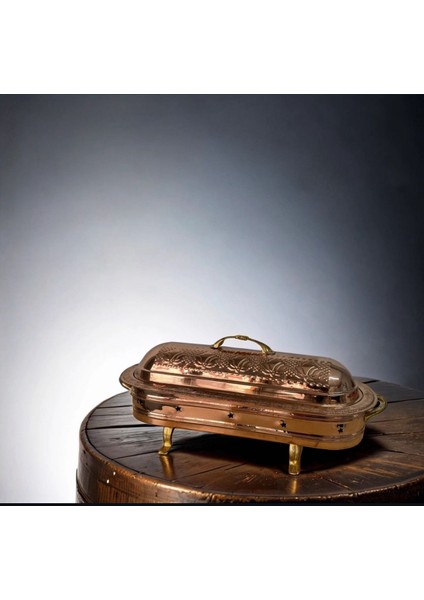 Muhteşem Bakır Sunum Tabağı 50CM