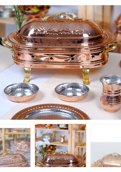 Muhteşem Bakır Sunum Tabağı 50CM fiyatları