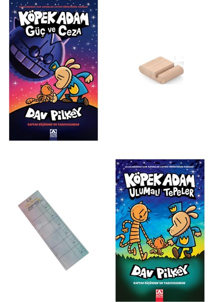 Köpek Adam 9. ve 10. Kitap / Güç ve Ceza / Ulumalı Tepeler / 8-12 Yaş Hikaye +Tablet Tutucu