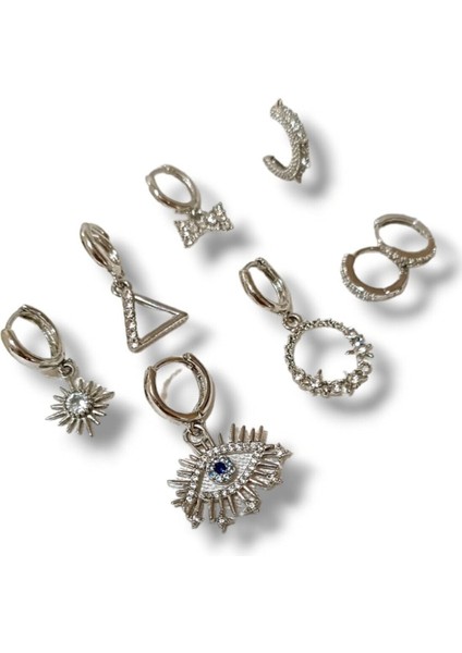 7 Adet Çeşit Küpe Farklı Modeller Ile ( 7 Li ) modelleri