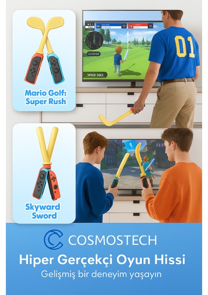 N.switch Sports 24’ü 1 Arada Aksesuar Kiti – Joy-Con 2 Uyumlu Aile Parti Seti, Switch 2 / Switch 1 / OLED Spor Oyunları Için modelleri