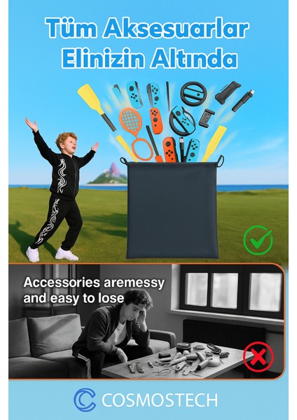 N.switch Sports 24’ü 1 Arada Aksesuar Kiti – Joy-Con 2 Uyumlu Aile Parti Seti, Switch 2 / Switch 1 / OLED Spor Oyunları Için