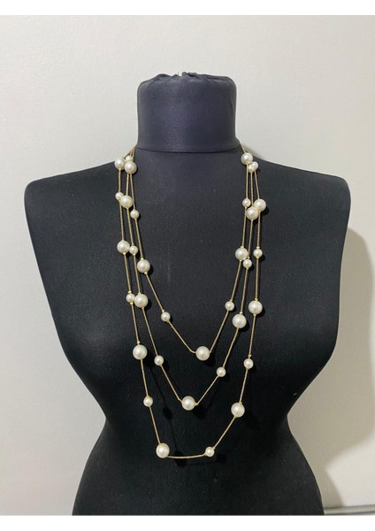 Çoklu Gold Zincir Inci Kolye fırsatları