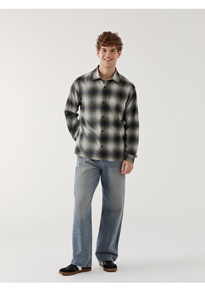 Yeni Sezon Rahat Kalıp Uzun Kollu Ekose Erkek Gömlek fiyatları