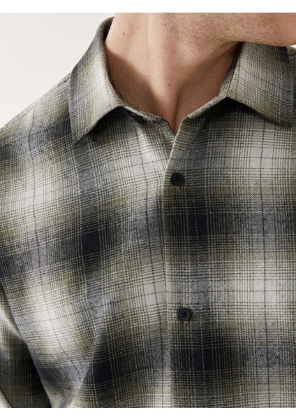 Yeni Sezon Rahat Kalıp Uzun Kollu Ekose Erkek Gömlek modelleri