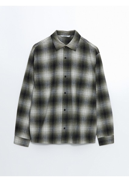 Yeni Sezon Rahat Kalıp Uzun Kollu Ekose Erkek Gömlek indirimleri