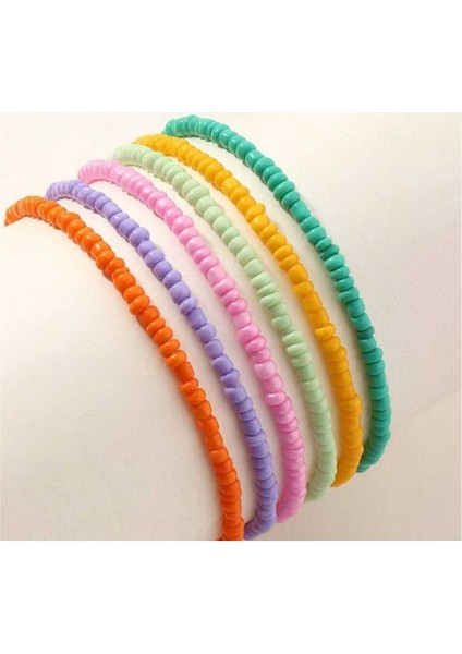 Rengarenk Kum Boncuk Bileklik modelleri