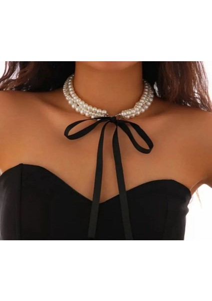 Peri Çoklu Fiyonklu Inci Kolye fiyatları