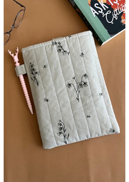 Çiçekli Kitap Kılıfı Su Yeşili Kitap Sever Hediyesi fiyatları