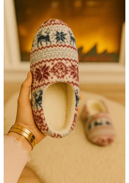 Unisex Renkli Panduf Yıldız Kalp Model Panduf Ev Botu Ev Patiği