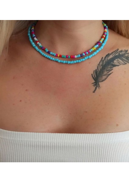 2 'li Kum Boncuk Kolye