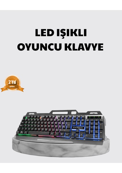 Nrtmsa Profesyonel Klavye Mouse Seti – Rgb Işıklı, Türkçe Q, Dpi Ayarlı, Dalı Gövde