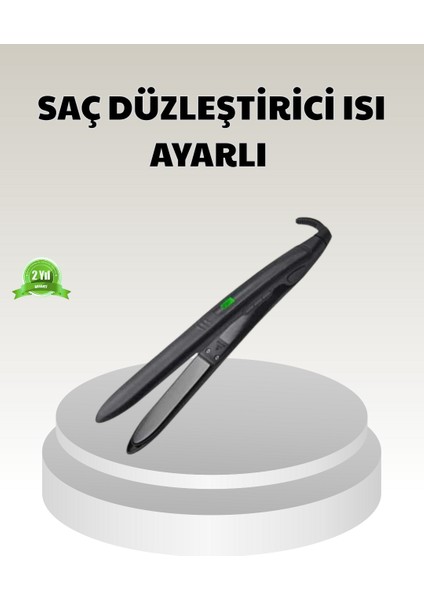 Nrtmsa Dijital Ekranlı Isı Ayarlı Saç Düzleştirici – Titanyum Plaka, Seyahat Dostu Tasarım