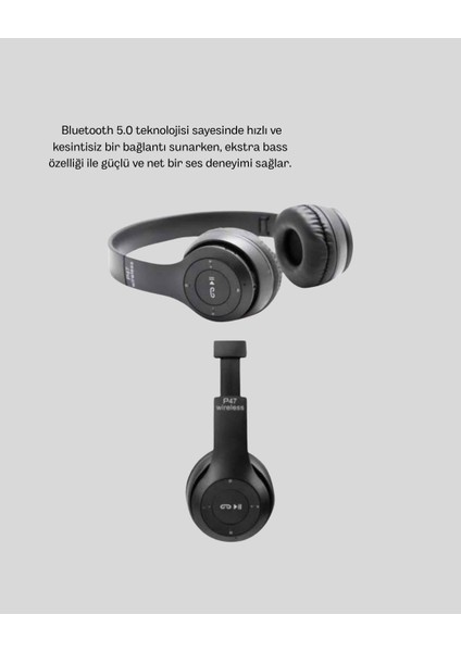 Nrtmsa Bluetooth Kablosuz Kulaklık – Extra Bass, Tf Kart, Mikrofonlu, Ayarlanabilir Ergonomik Tasarım fırsatları