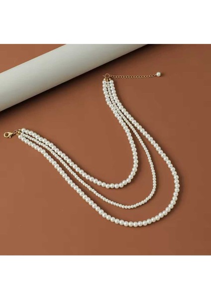 3 Lu Asortı Incı Kolye fırsatları