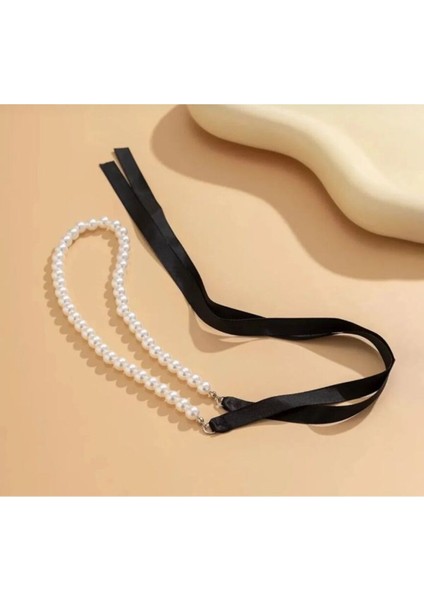 Siyah Fiyonklu Inci Kolye fiyatları