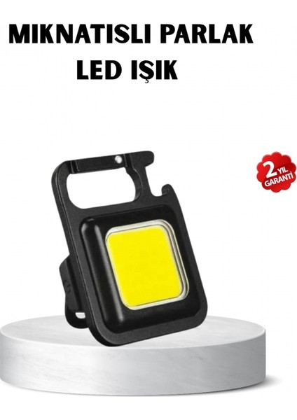 USB Type-C Şarjlı Mini Fener – Manyetik, Katlanabilir ve Şişe Açacaklı Tasarım