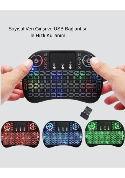 Nrtmsa Işıklı Q Klavye – Entegre Touchpad, Ergonomik Tasarım ve Türkçe Karakter Desteği fırsatları