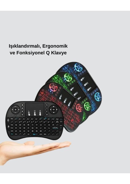 Nrtmsa Işıklı Q Klavye – Entegre Touchpad, Ergonomik Tasarım ve Türkçe Karakter Desteği indirimleri