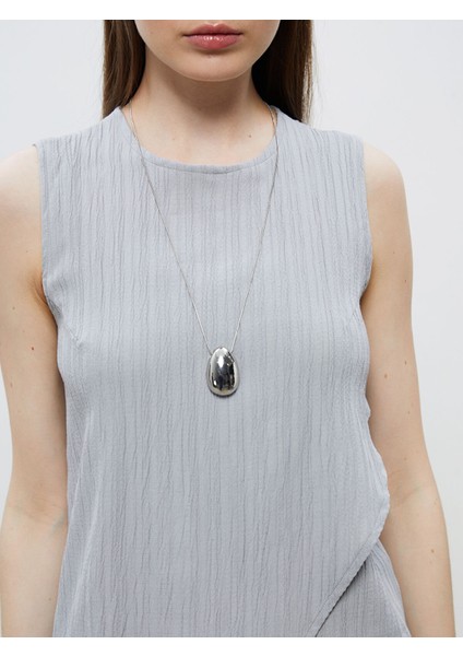 Yeni Sezon Bisiklet Yaka Dokulu Keten Karışımlı Bluz modelleri