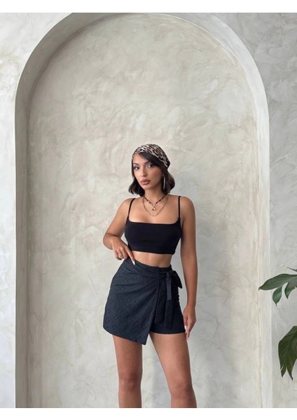 Lvsqvr Brodeli Şort Etek S255075 Siyah (Beden: Xl) indirimleri