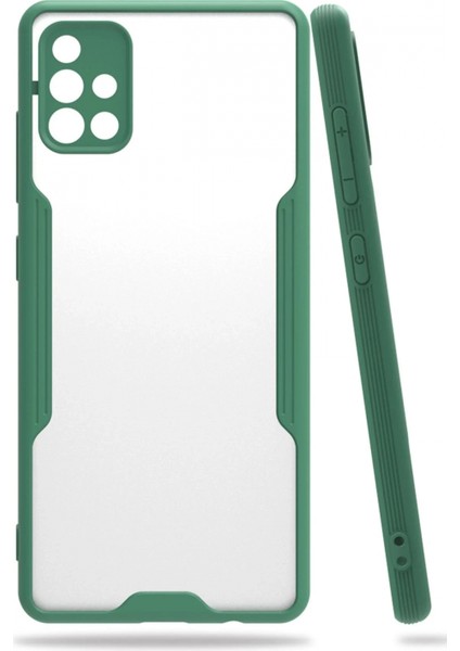 Samsung Galaxy A71 Kılıf Platin Silikon - Yeşil