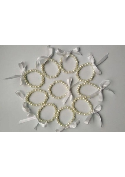 10 Adet Fiyonklu Nedime Inci Bilekliği