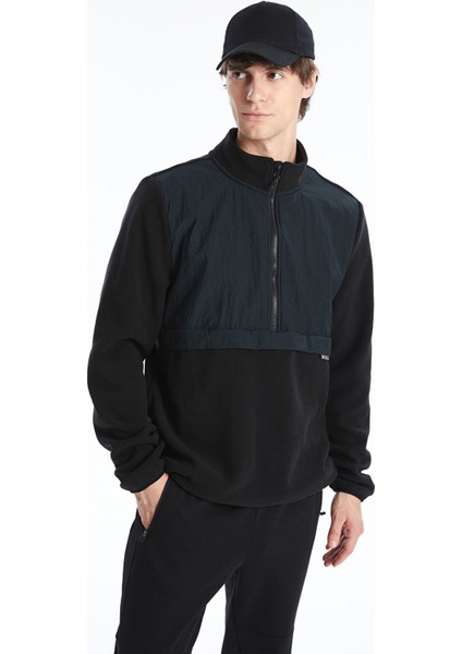 Yeni Sezon Dik Yaka Uzun Kollu Polar Erkek Sweatshirt