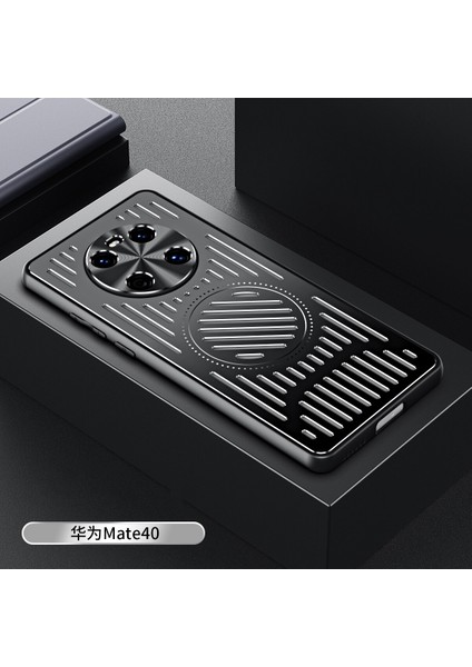Huawei Mate 40 Kılıfı, Manyetik Metal Isı Dağıtıcı Koruyucu Kılıf-Siyah (Yurt Dışından)