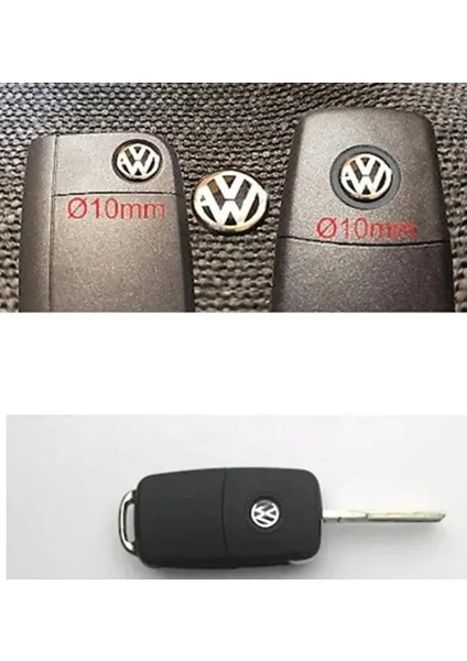 Volkswagen Anahtar Logosu Amblemi +A Kalite 10 mm 1 Adet