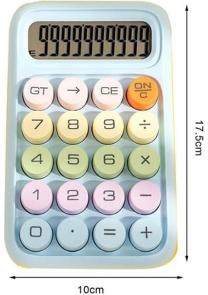 Renkli Büyük Düğmeli Mekanik Anahtarlı Masaüstü Hesap Makinesi – 12 Haneli modelleri