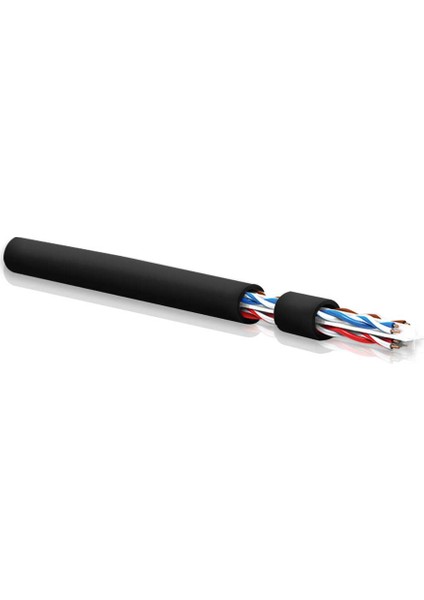 Qport Q-CAT02 500MT Utp Cat6 Outdoor Network Kablo Sıyah 23AWG 0.58MM fiyatları