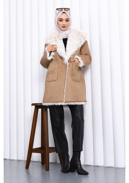 Vizon Kruvaze Yaka İçi Kürklü Süet Mont fiyatları