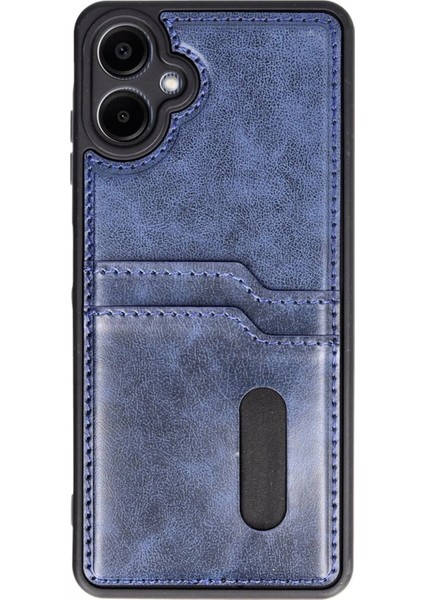 Ieg Samsung Galaxy A06 Kılıf Sara Kartvizitli Deri Kılıf - Lacivert