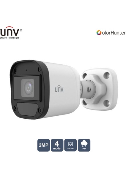 Unıvıew UAC-B112-AF28-W 2mp 2.8mm Colorhunter 20MT IP67 Ahd Dahili Ses Ir Bullet Kamera