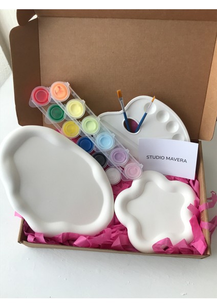 Kendin Yap Hobi Boyama Seti / Boyanabilir Obje / Taş Boyama Seti