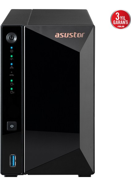Asustor AS3302T V2 2gb 2 Bay 2.5gb Lan Depolama Ünitesi