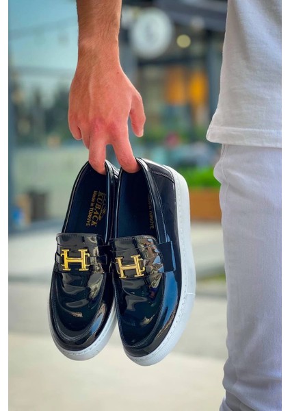 Nrtmsa KB-027 Kuback Bağcıksız Siyah Rugan H Günlük Erkek Ayakkabı (Numara: 41) fiyatları