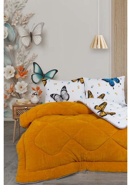 Çift Kişilik Wellsoft Çift Taraflı Yorgan ve Yastık Kılıfı Seti