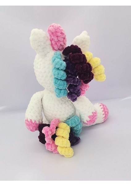 Amigurumi Tekboynuz Unicorn Oyuncak El Yapımı Örme Kadife İp fiyatları