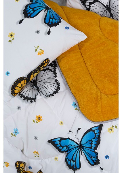 Çift Kişilik Wellsoft Çift Taraflı Yorgan ve Yastık Kılıfı Seti