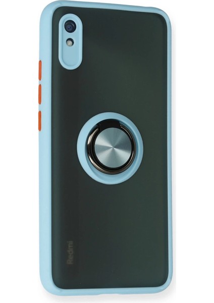 Xiaomi Redmi 9A Kılıf Montreal Yüzüklü Silikon Kapak - Buz Mavi fiyatları