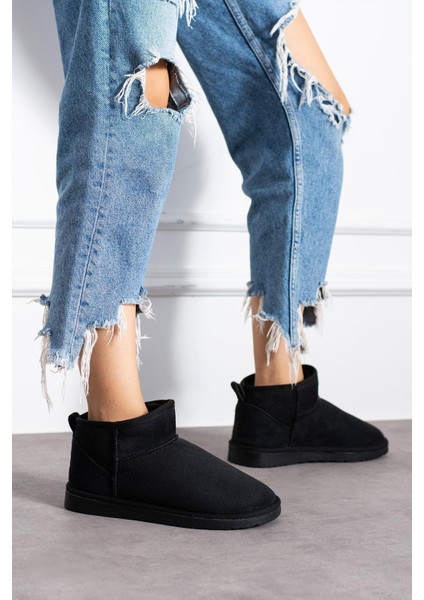 Normal Taban Içi Kürklü Suya Dayanıklı Spor Kısa Kadın Bot Ince Taban fırsatları