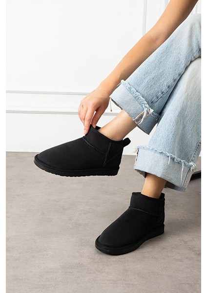 Normal Taban Içi Kürklü Suya Dayanıklı Spor Kısa Kadın Bot Ince Taban indirimleri