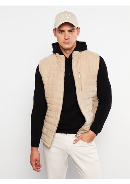 Yeni Sezon Slim Fit Dik Yaka Süet Erkek Yelek fiyatları