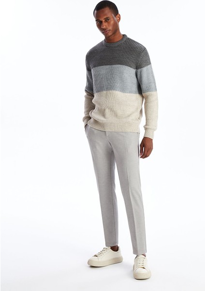 Yeni Sezon Bisiklet Yaka Uzun Kollu Renk Bloklu Erkek Triko Kazak fiyatları