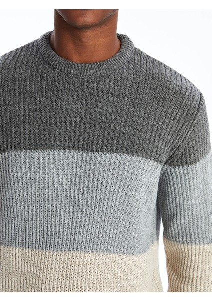 Yeni Sezon Bisiklet Yaka Uzun Kollu Renk Bloklu Erkek Triko Kazak fırsatları