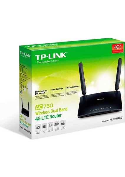 Tp-Lınk Archer MR200 AC750 Dualband 3g/4g Lte Indoor Sım Kart Girişli Router modelleri