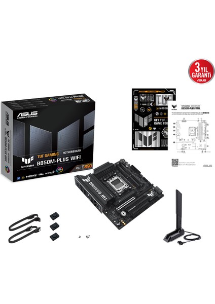 Asus Tuf Gamıng B850M-PLUS Wıfı 4xddr5 Dp/hdmı/type-C 3xm2 Am5 Anakart indirimleri