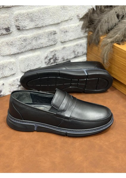 Hakiki Deri Ortopedik Topuk Jeli Büyük Numara Erkek Ayakkabı